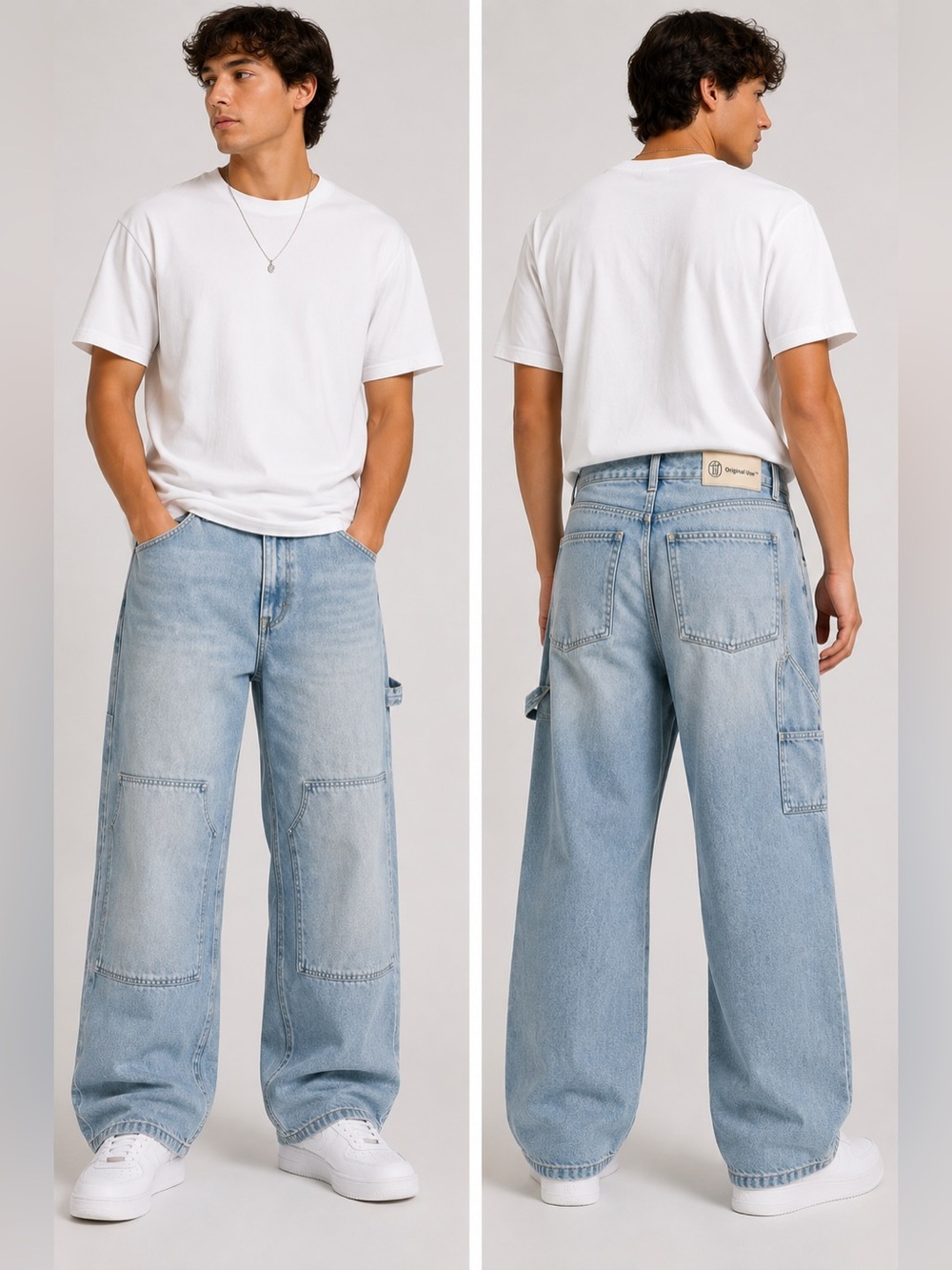 Original Use Baggy Carpenter Jeans | 28x30 | Light Wash | NWT